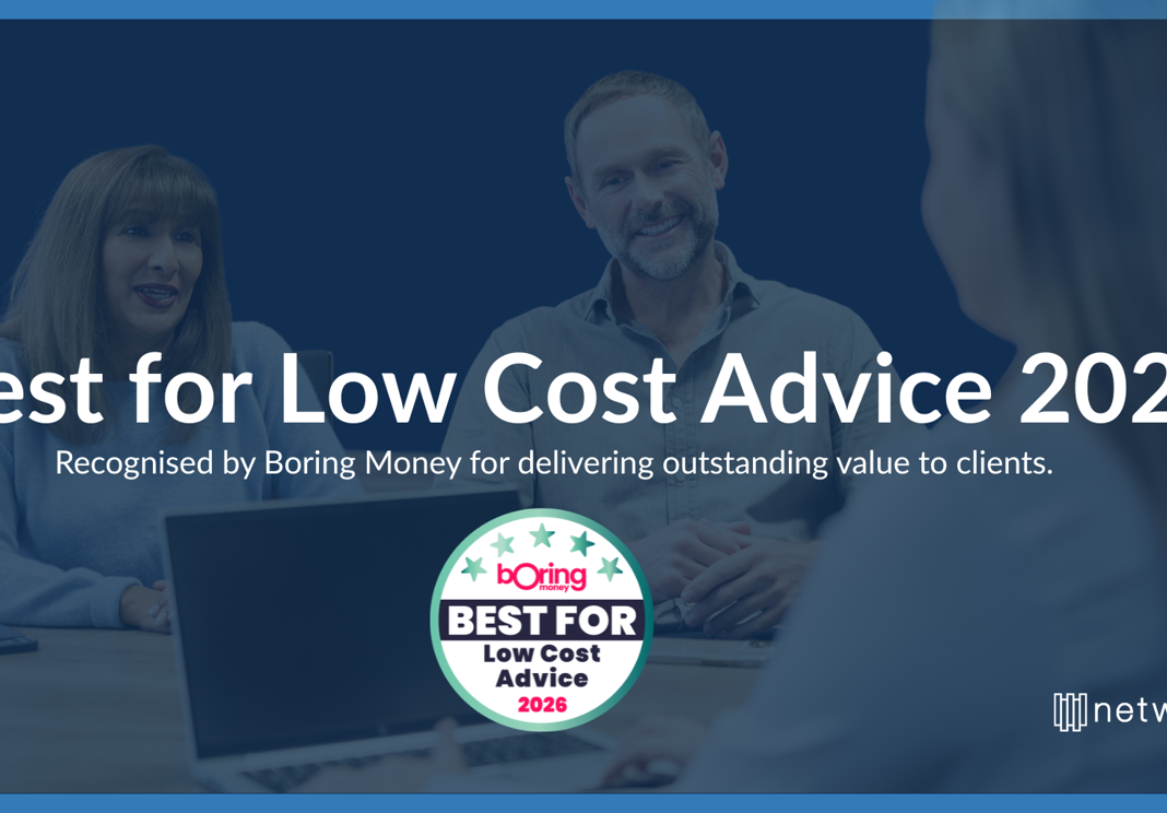 Hero image for 2026 Boring Money Best for Low Cost Advice Award winner 